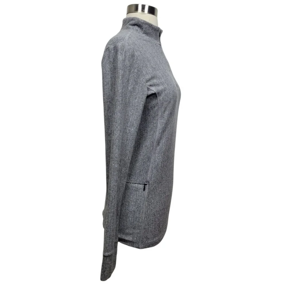 Senita Athletics Gray Quarter Zip Pullover Women’s Size Small Running Top - Picture 3 of 10